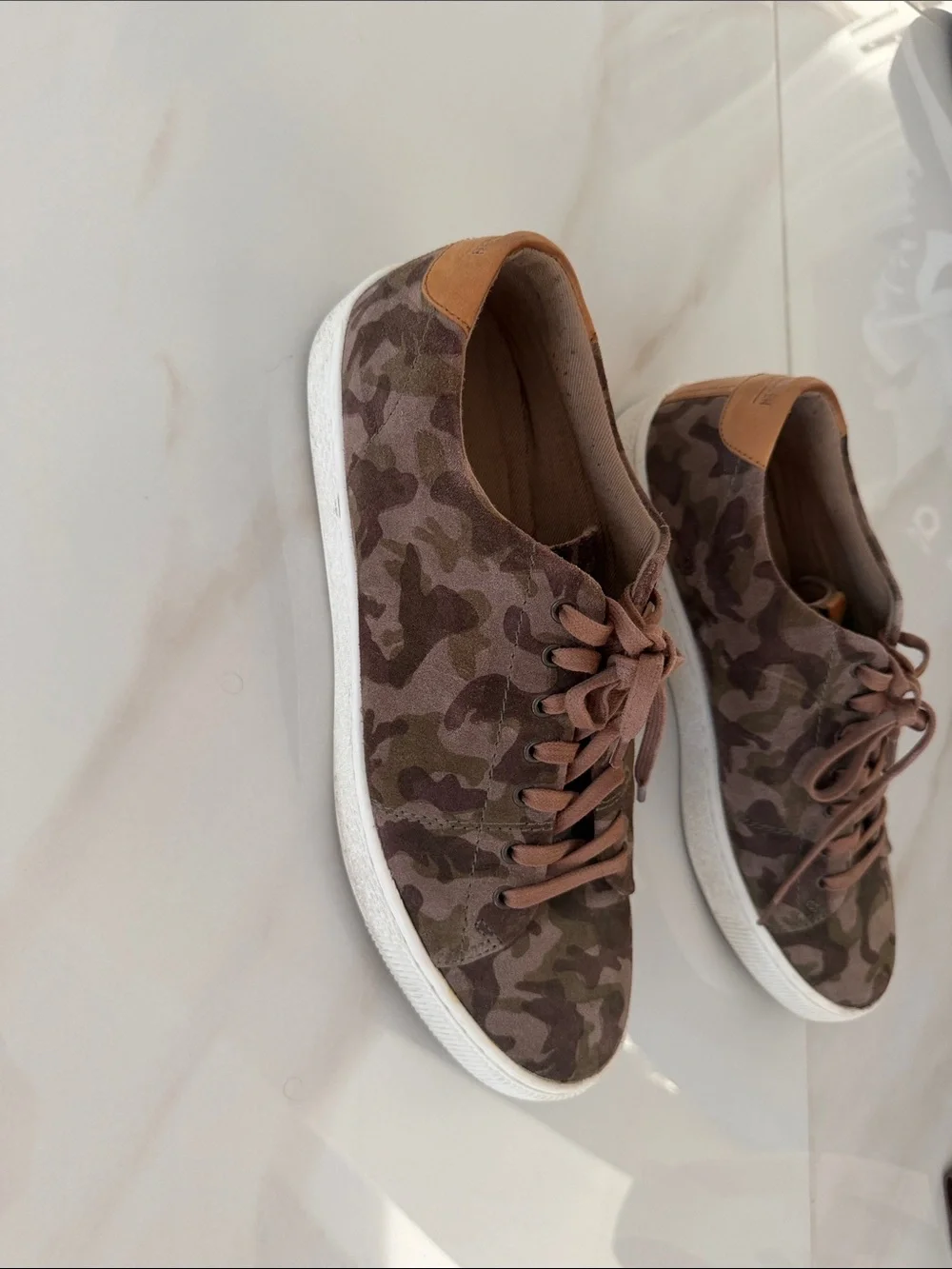 Steve Madden Camo Canvas Sneakers in Brown and Green